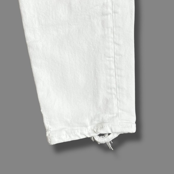 Moussy Velma White Jeans Skinny Distressed Mid rise 5 pocket Made in Japan 6/28 - Picture 10 of 13